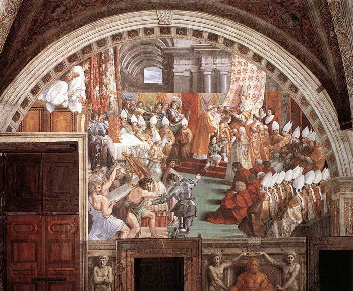 RAFFAELLO Sanzio The Coronation of Charlemagne Spain oil painting art